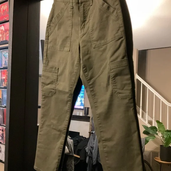 (Lori) Banana Republic Olive High-Rise Slim Pants - Picture 2 of 9